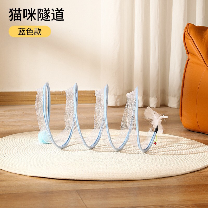 新款宠物用品型猫隧道玩具 可折叠通道自嗨猫玩具逗猫棒钢丝中国|undefined