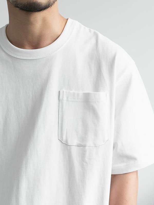 シンプルな無地ポケット半袖Tシャツメンズ2025年夏新作日本のトレンドルーズカジュアルTシャツトップストレンド|undefined