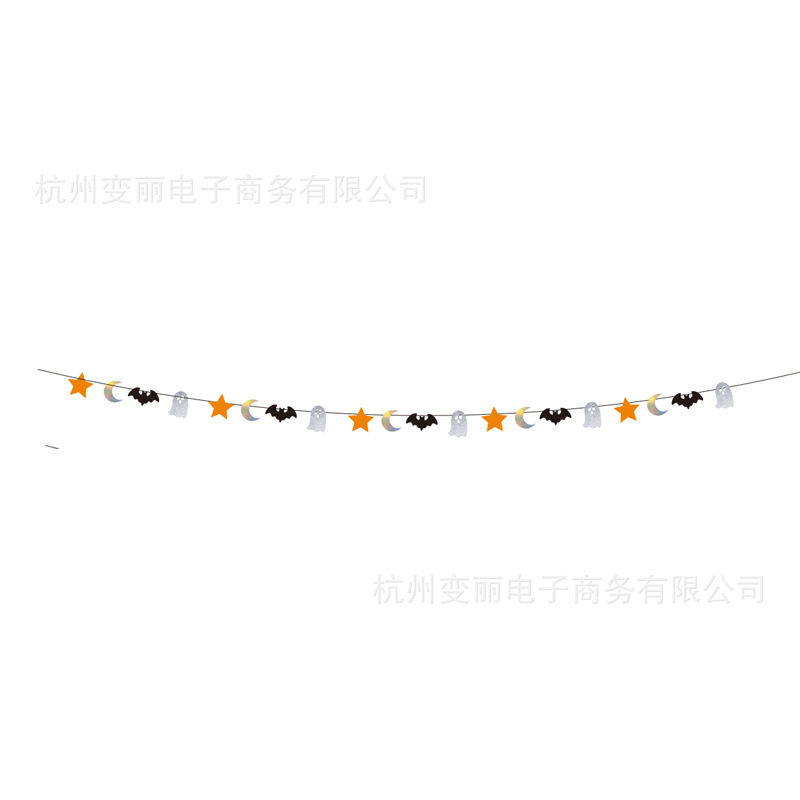 Halloween decoración fiesta tirar bandera feliz Halloween Casa Encantada chimenea decoración cartas