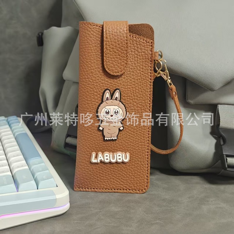 现货卡通拉布布皮革眼镜包挂绳款太阳镜墨镜收纳包PU皮挂包眼镜袋|undefined