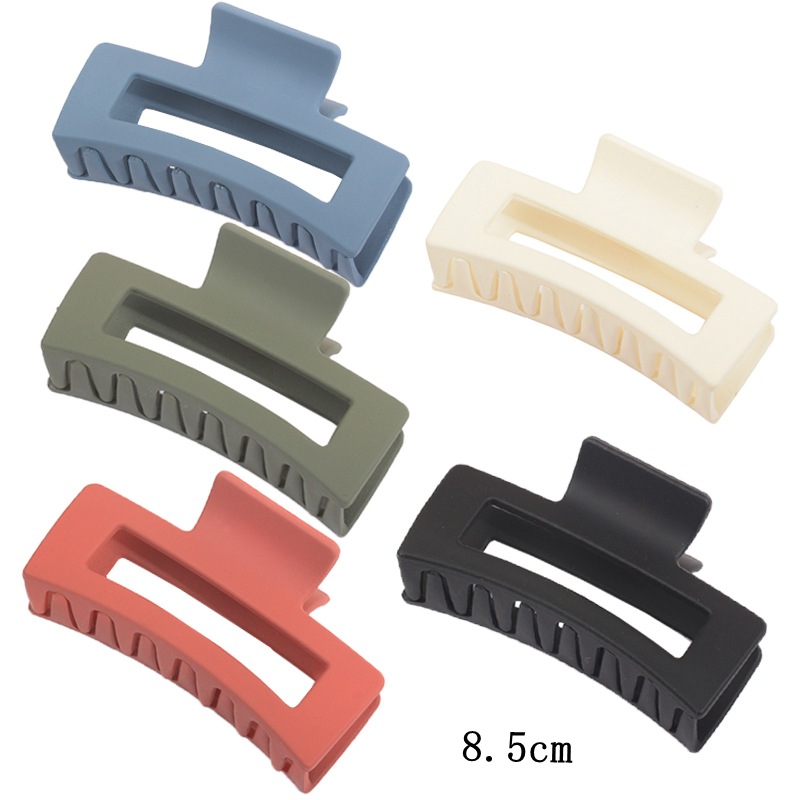 Amazon Venta caliente traje de pinza de pelo esmerilado grande Cabeza trasera garra de pelo clip de goma pintura antideslizante clip de accesorios para el cabello para las mujeres