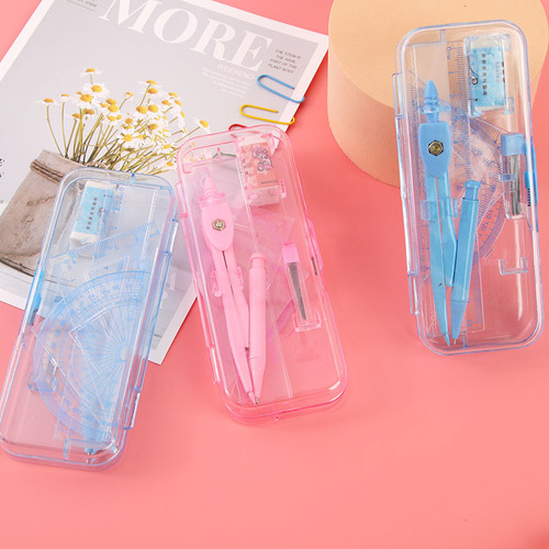 School supplies student compasses 7-piece set stationery geometric drawing tools metal compass