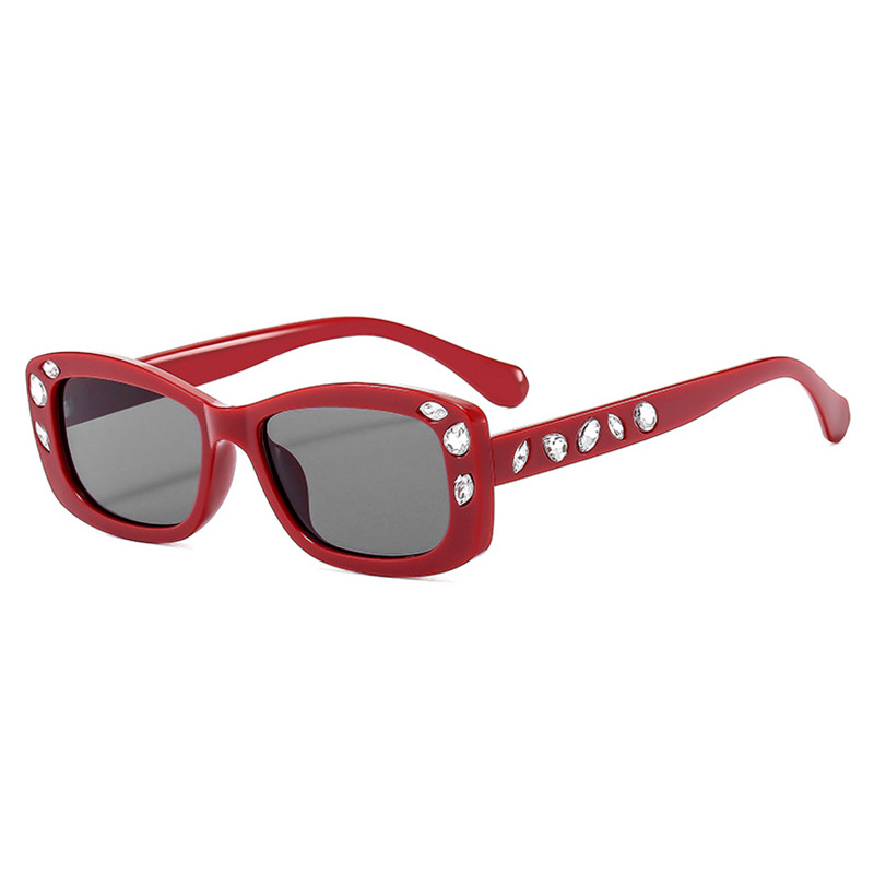 Nuevas gafas de sol elegantes y de moda de alta gama con diamantes rectangulares personalizadas