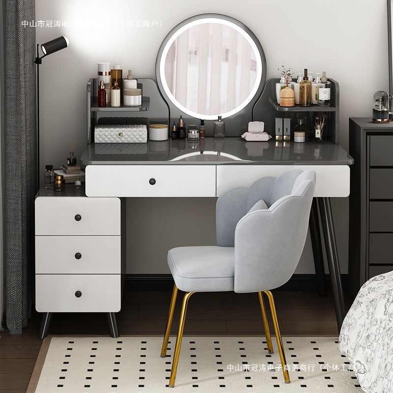 드레싱 테이블 침실 심플 모던 메이크업 캐비닛 2025 새로운 소형 수납 서랍 캐비닛 일체형 책상 메이크업 테이블