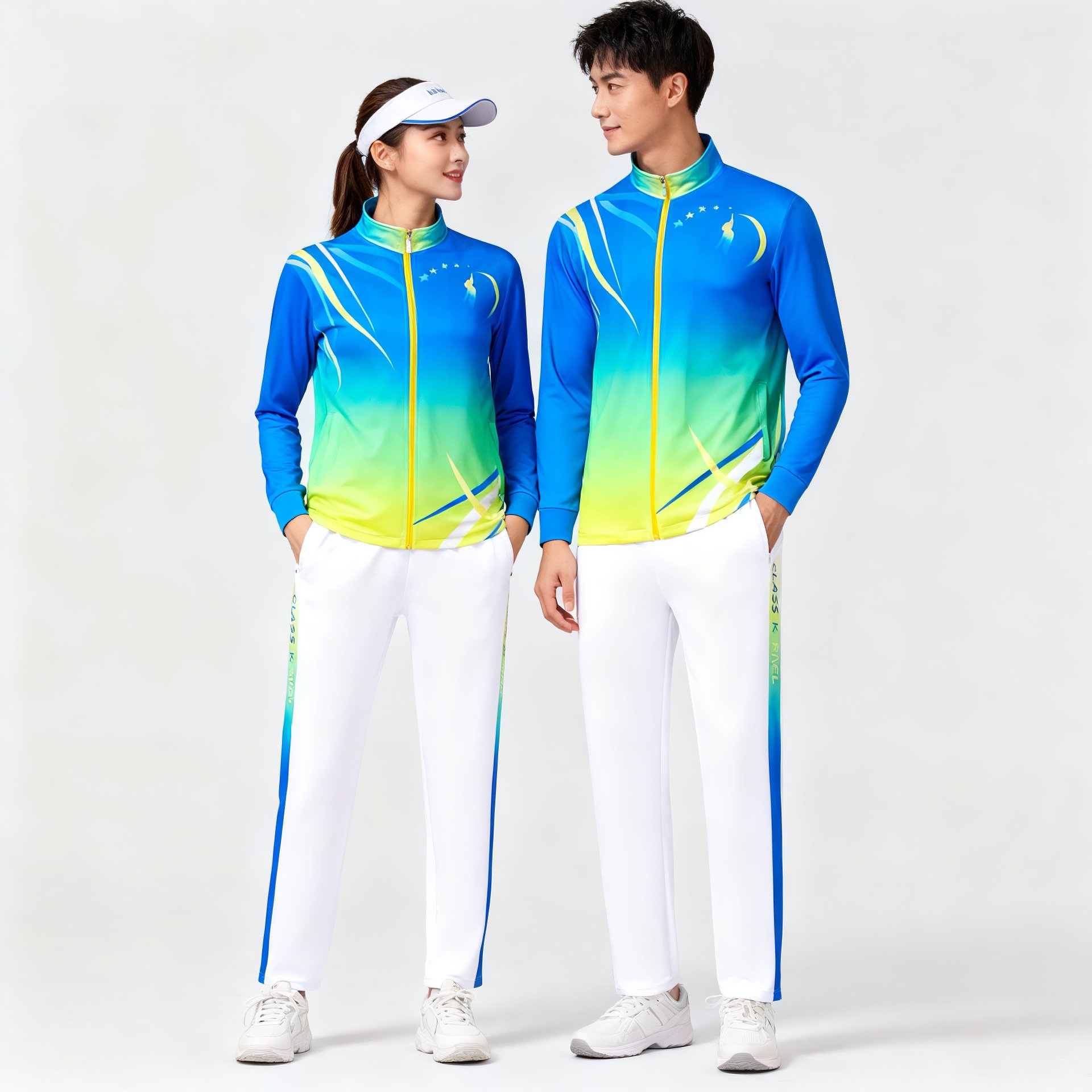 New Jiamusi Aerobics Sportswear Suit Spring and Autum Large Size Walking Team Square Dance Performance Clothing