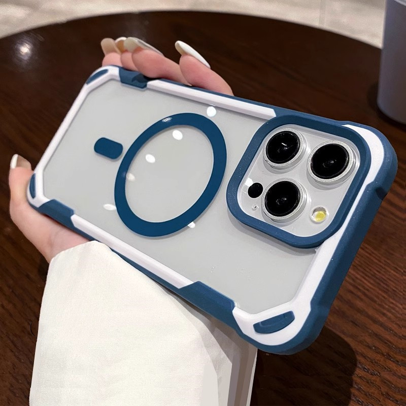 Suitable for iPhone 17 Pro Max Panda Magnetic Phone Case, Apple 16 Four-Corner Anti-Fall 15 High-End Protective Cover