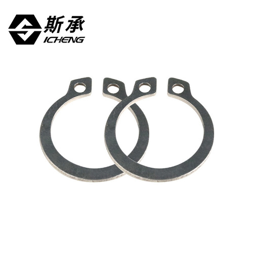 304 stainless steel C-shaped shaft with retaining ring shaft clamping bearing shaft with elastic snap ring circlip C-shaped external shaft clamping