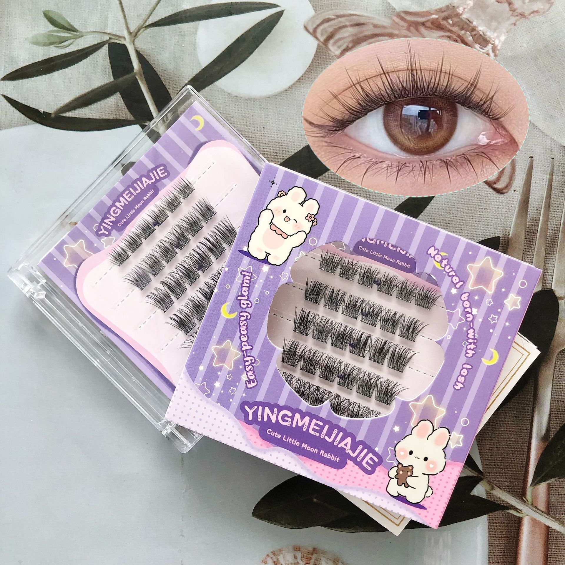 Las pestañas falsas transfronterizas sin pegamento, las nuevas pestañas falsas hechas a mano, las pestañas falsas sin pegamento, las pestañas falsas