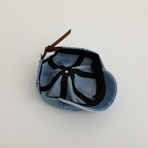 Short brim children's baby peaked hat spring and autumn children's cowboy hat blue versatile boy and girl hat sun hat