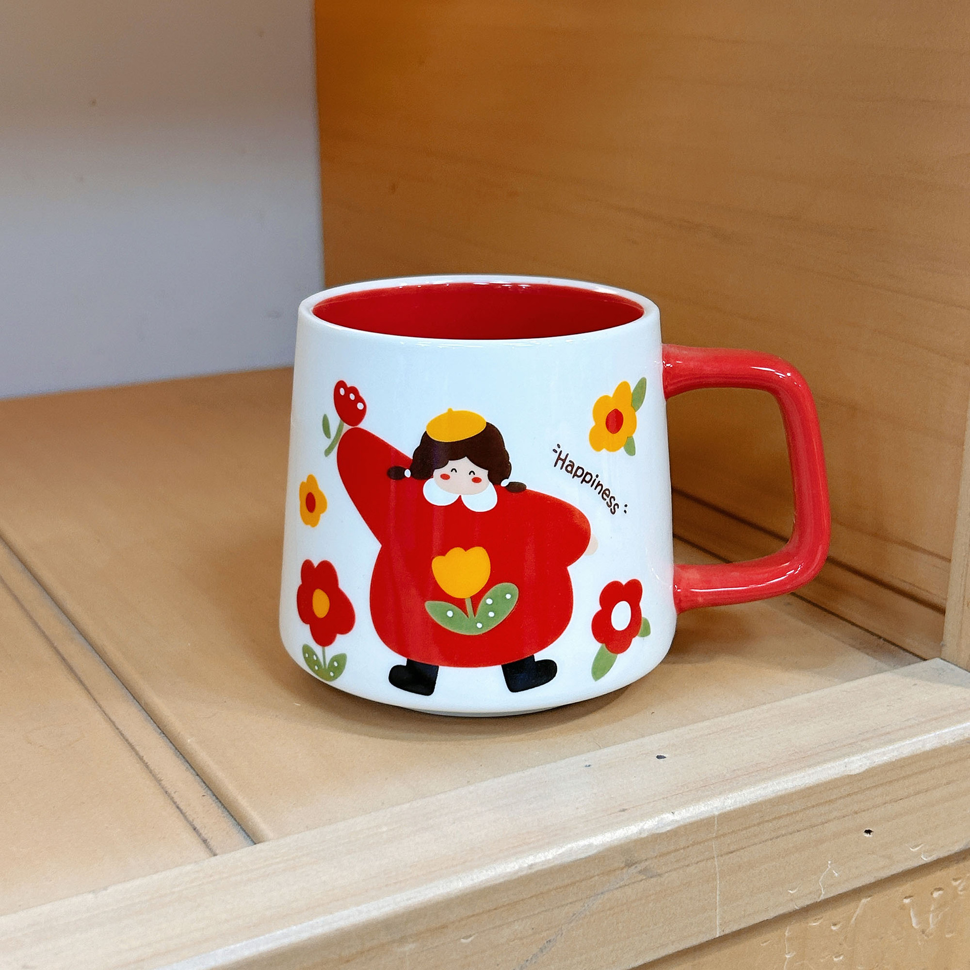 Tazas de cerámica de alto valor facial tazas de desayuno tazas de dibujos animados amigas tazas de agua tazas de café de oficina