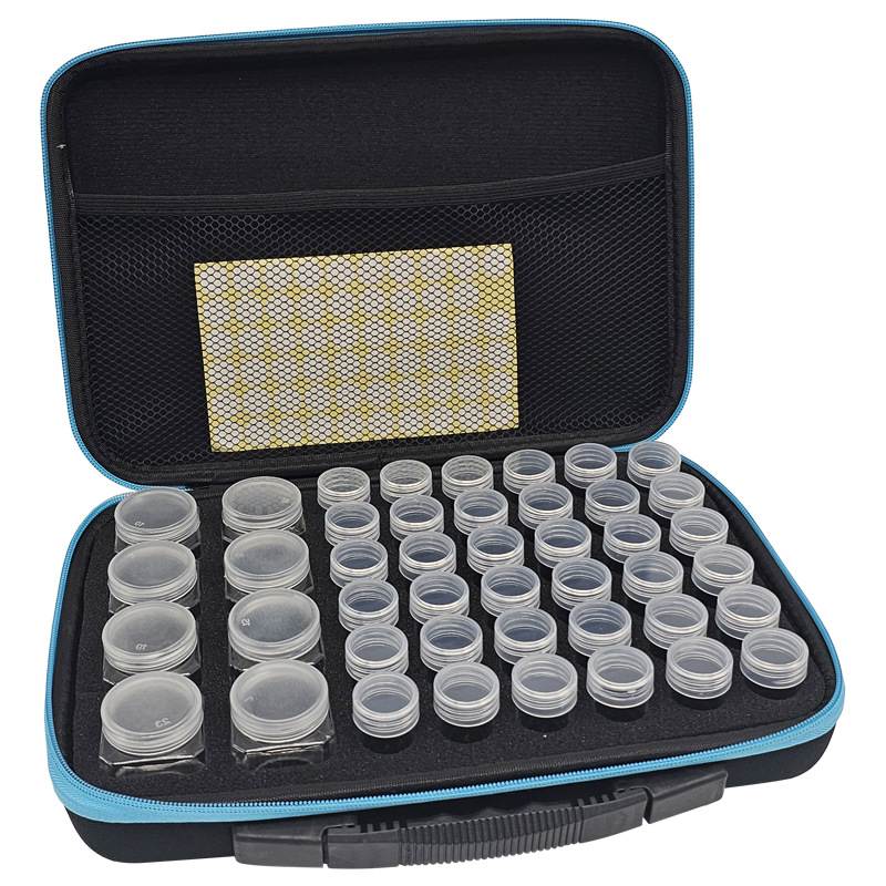 패브릭 블랙 백 블루 지퍼 44 병 스티커