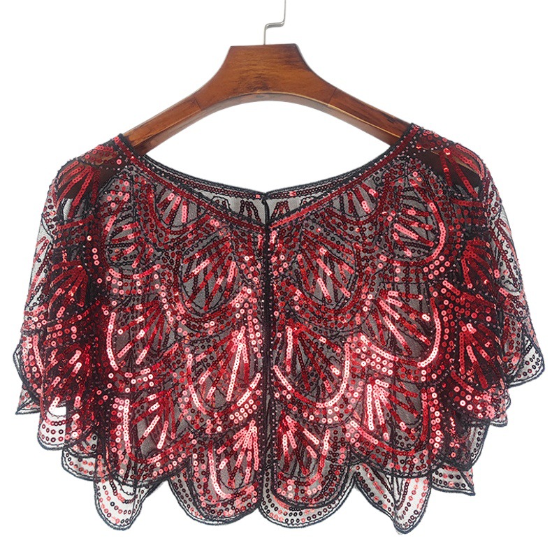 One-piece delivery shawl women's sequined beaded summer lace short waistcoat cross-border European and American Amazon