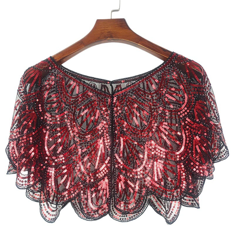 Цельная шаль с доставкой, женский летний кружевной короткий жилет с блестками и бисером, трансграничный европейский и американский Amazon