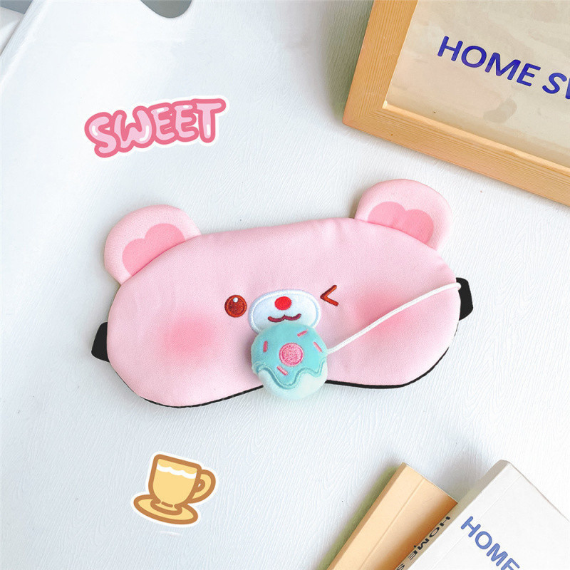 그리디크림베어 아이마스크-핑크