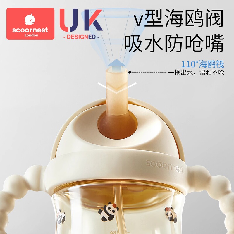 Kechao 子供用シッピーカップ ベビーボトル ストロー 幼児用ウォーターカップ 飲料水 直飲みミルクカップ 1～2歳以上|undefined