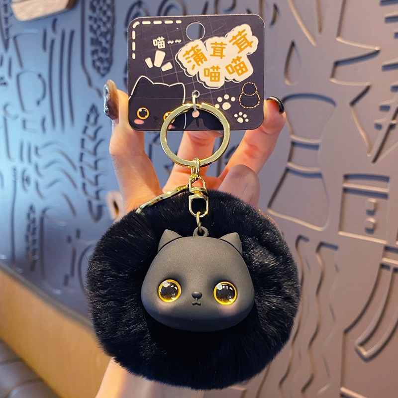Original de dibujos animados puqi maullido serie llavero creativo Lindo bolso colgante coche colgante cadena llavero