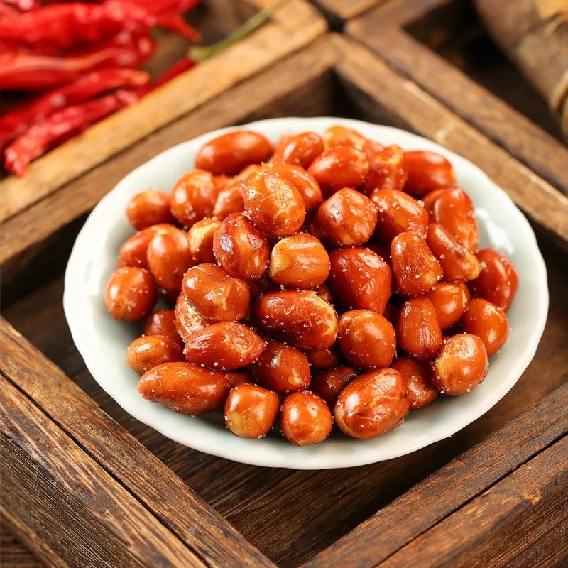 Xunxiangji 揚げピーナッツ 小型パッケージ 赤い皮の塩味ピーナッツ ディナースナック スナック食品|undefined
