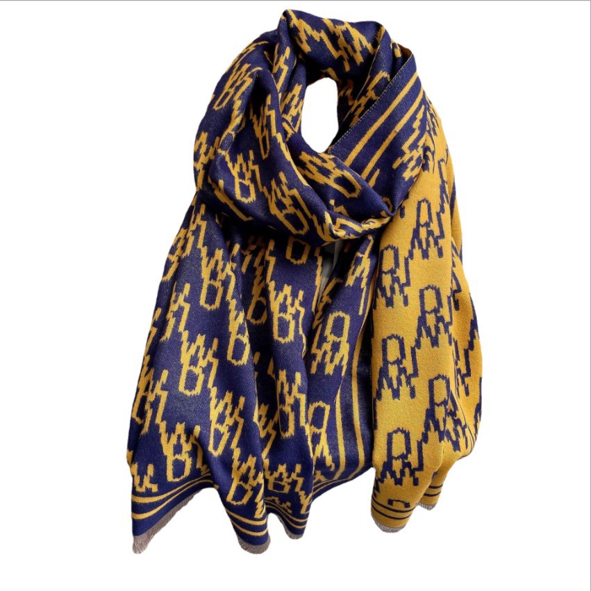 Heißer Verkauf Trend Schals Damenmode Buchstaben Faux Kaschmir Schal für Wärme im Herbst und Winter, Student_voghion.com