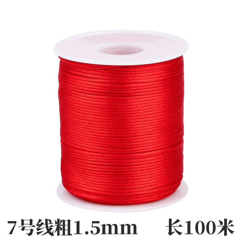 Chinese knot rope 567 line jade line red rope bracelet pendant accessories woven hand rope material wholesale