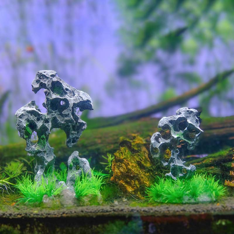 Stream piedra rocalla decoración evitación cueva decoración resina acuario conjunto acuario pecera piedra de simulación de paisajismo