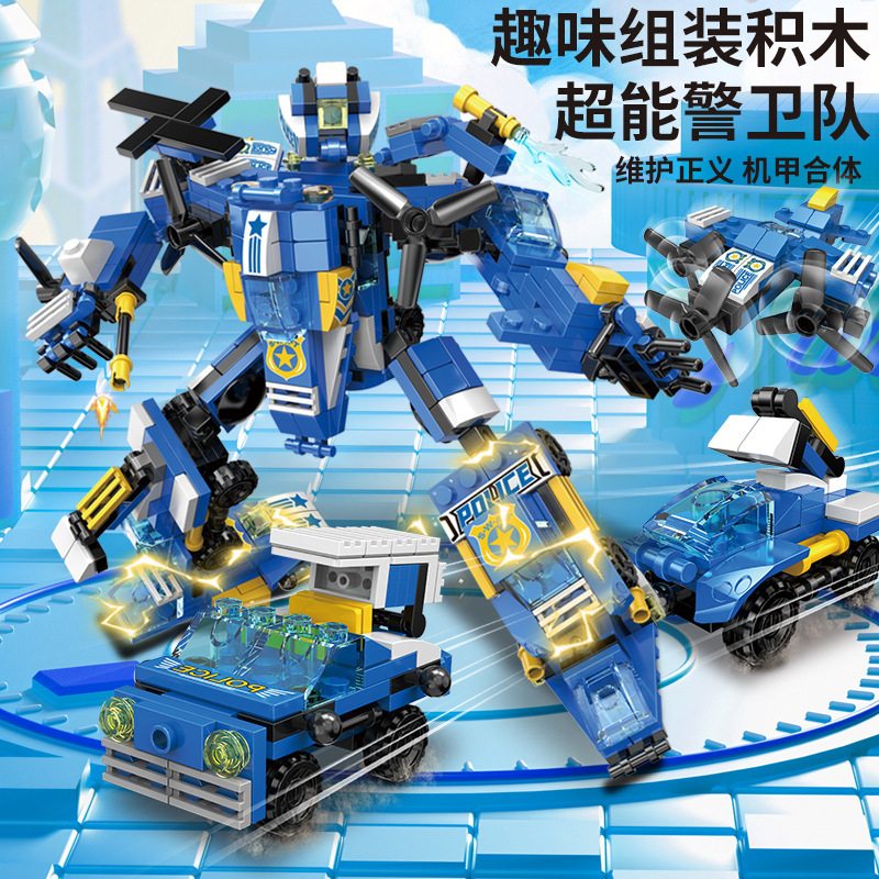 Мини-блоки конструктора, совместимые с LEGO, для мальчиков, полиция специального назначения, развивающий конструктор, детский робот-игрушка