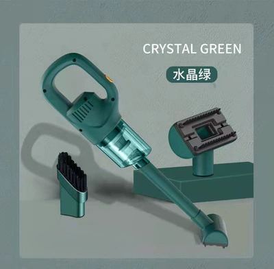 Wireless Rechargeable vacuum cleaner portable handheld household vehicle-mounted strong suction high-power vacuum cleaner cross-border (Tozsoranlar) - domestic-cowhide-box-green