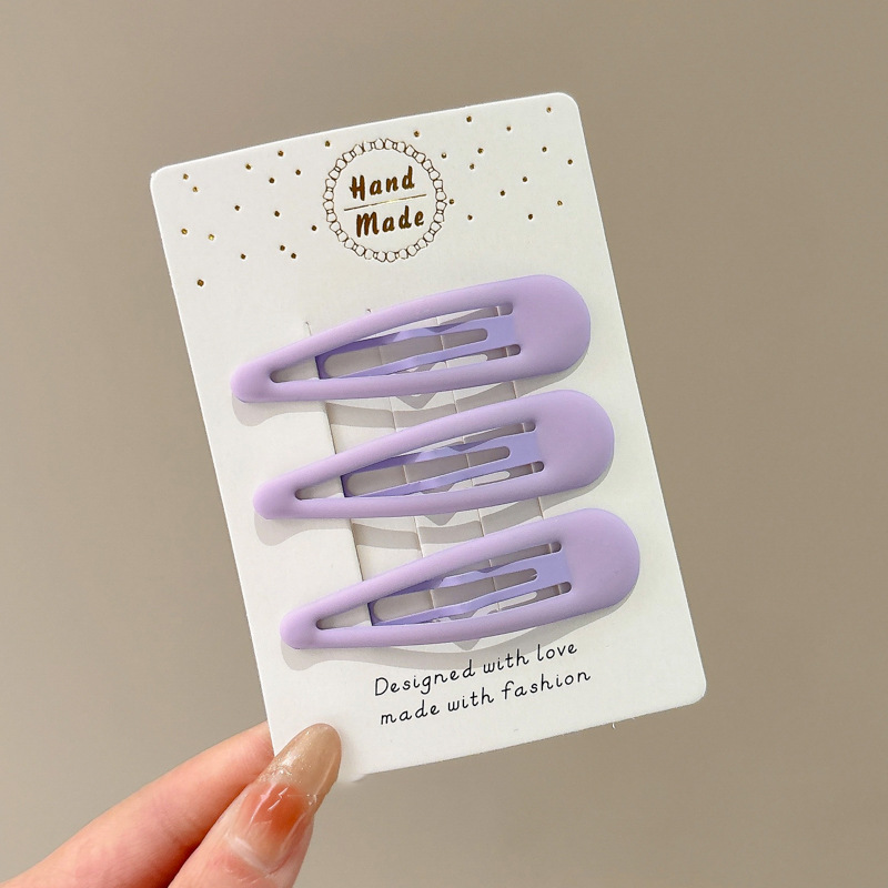 Purple matte set drop-shaped, 3 pieces