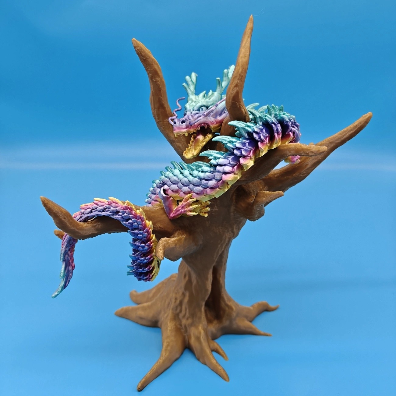 Modelo de Dragón Articulado en 3D de PLA Decorativo para Fiestas