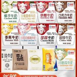 天津海河牛奶巧克力营养早餐学生可可儿童水果奶饮品整箱草莓为溢