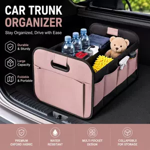 Cross-Border Car Trunk Storage Box, Large Capacity, Foldable Oxford Cloth Car Storage Organizer, Multifunctional and Practical