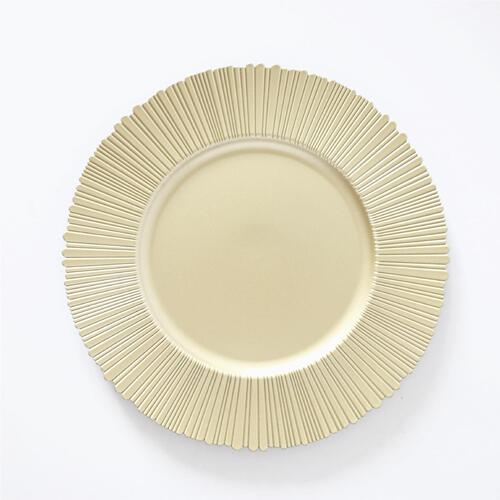 Western food plate wedding color can be customized for wedding hotel party metal spray paint decorative plastic plate chargerplate