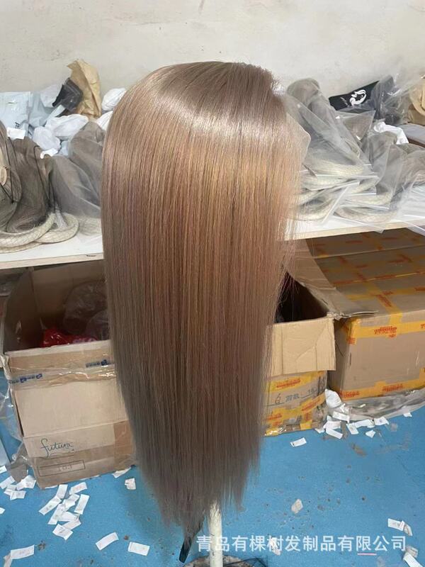 Xiaohong book with imported silk smooth and realistic Chemical Fiber lace wig front lace wig hair chemical fiber high temperature filament long straight hair