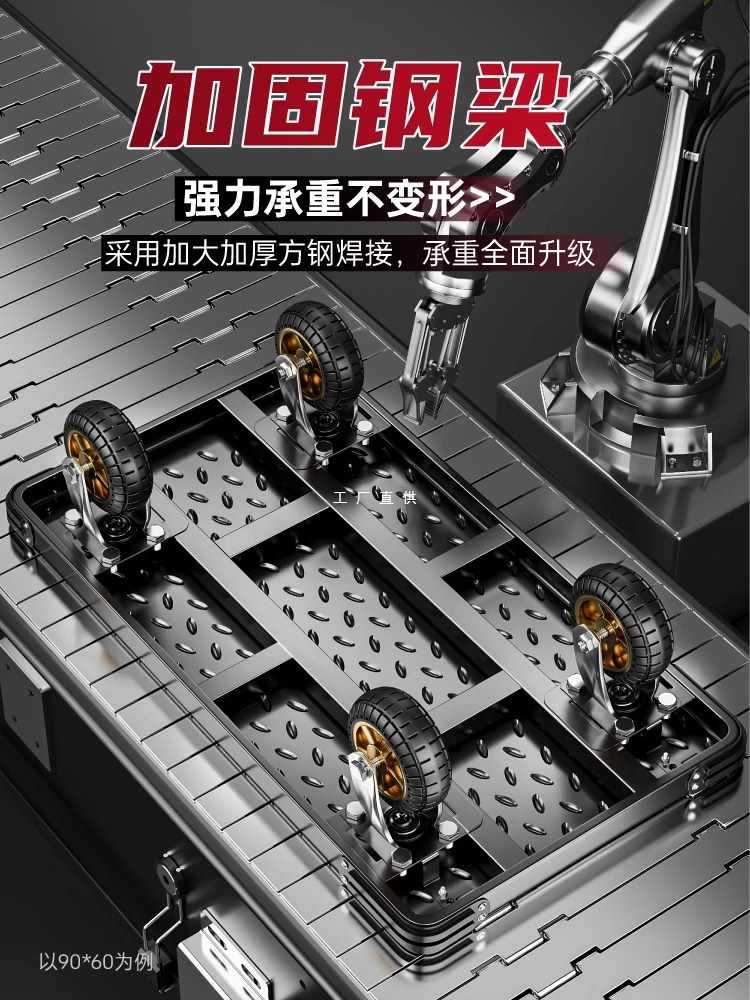 ✅钢板小推车拉货手推车搬运车家用平板车便携拖车折叠小拉车手优