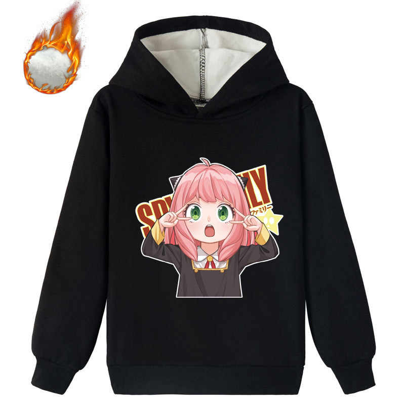 Spy x Family Big Kid Cartoon Print Fleece Hoodie Sweatshirt K382 