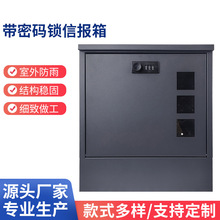 厂家直销金属信报箱欧式壁挂别墅家用邮箱报筒XHW133别墅专用