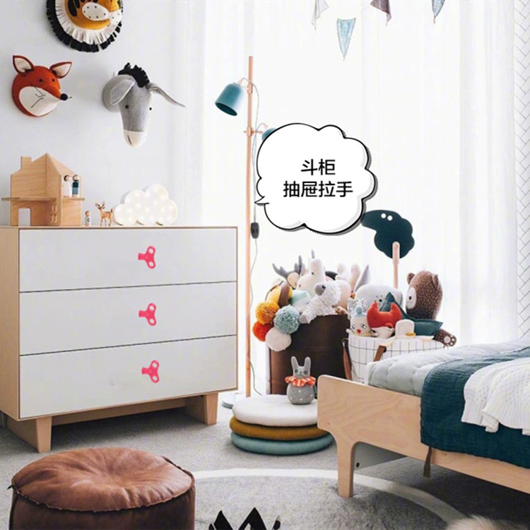 Пластик мягкая резина ТПР Милая Ручка Шкаф одно отверстие ручка мебели детей ручка с винтами