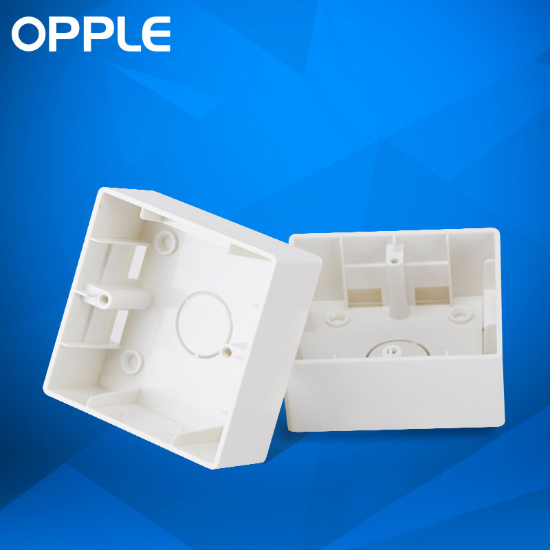 欧普照明开关插座 86型明装盒 塑料明盒 明装底盒接线盒开