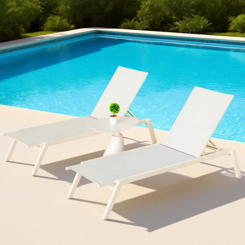 Silla de playa al aire libre balcón al aire libre villa junto a la piscina silla de playa plegable portátil silla de patio europea