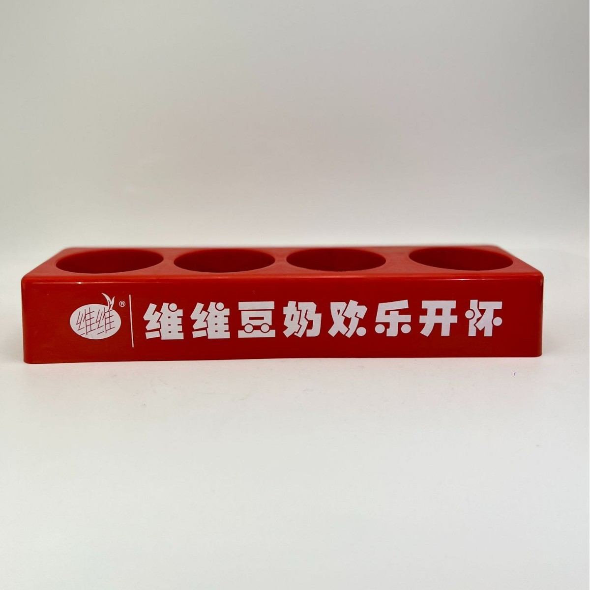 厂家饮料展示架定制四孔塑料四瓶装桌面矿泉水托盘磁吸展示货架