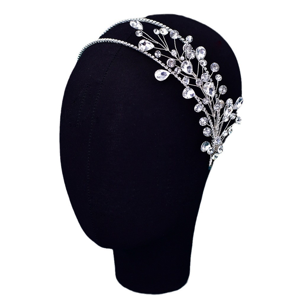 Youlapan HP584 hecho a mano con diamantes completos diadema de cabello novia tiara con maquillaje accesorios de vestido accesorios de cabello transfronterizos