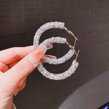 新品潮韩国气质耳钉网红耳环女珍珠耳坠长款个性简约流苏耳饰批发