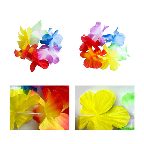 Hawaii 60CM single-layer grass skirt classic garland four-piece combination set Amazon stage decoration props