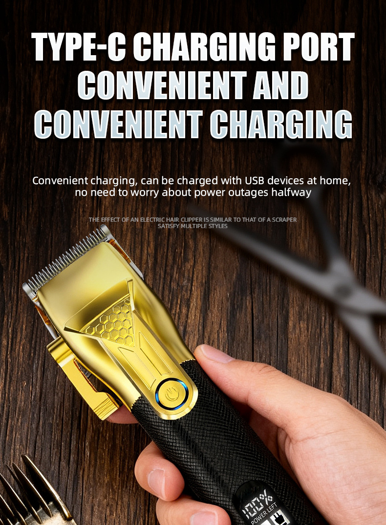 Professionel hårtrimmer med knive i rustfrit stål_voghion.com