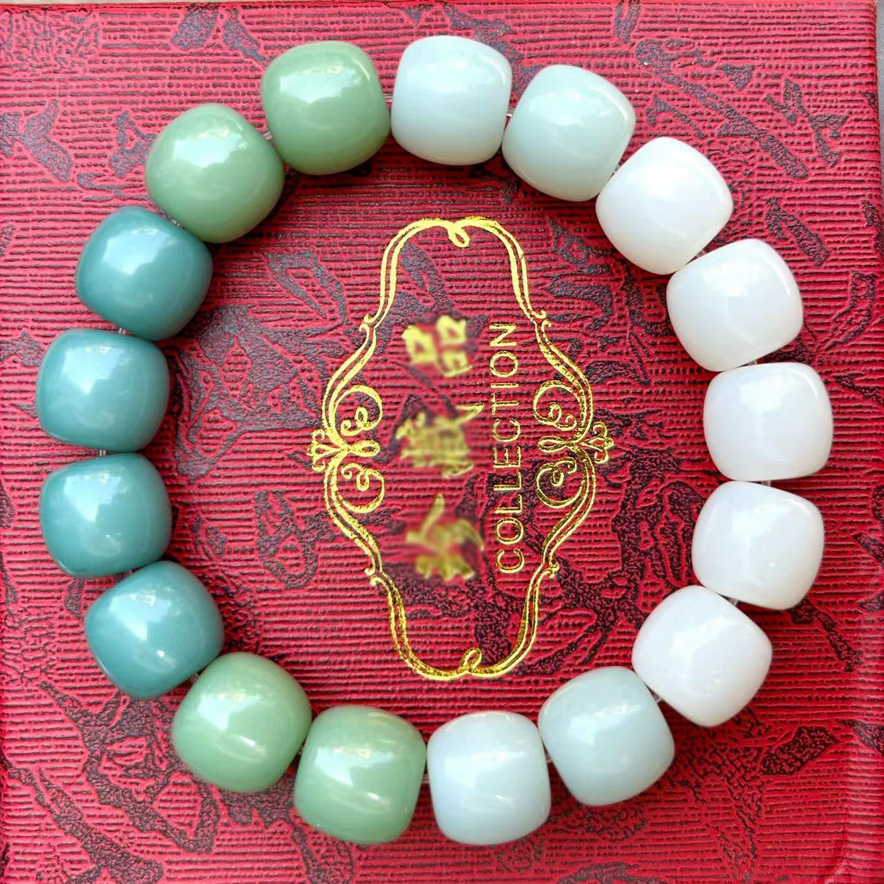 Новый лед через Белый Нефрит Цвет Бодхи ручная струна вокруг пальца мягкая Студенческая версия пластина игра ручная струна высокое значение цвета пара подруга подарок