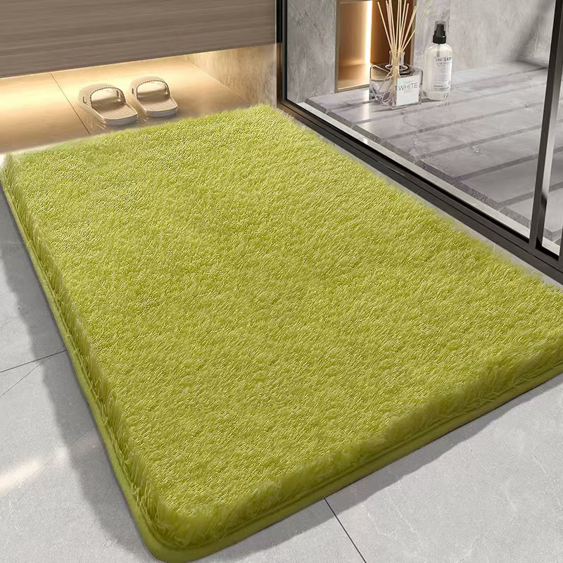 Hermosas alfombras de terciopelo transfronterizas para alfombras de baño de absorción de agua, alfombras de lujo ligeras, alfombras de peluche, alfombras de cama en stock, alfombras