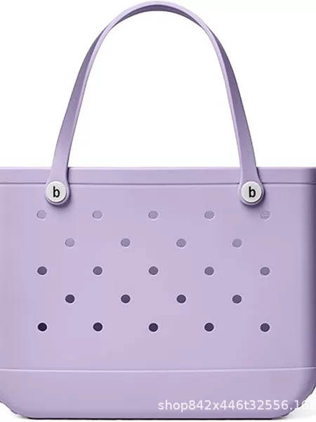 Beach bag can be DIYed, large-capacity practical tote bag, holey bag, Korean niche foreign trade best-selling women's bag, EVA