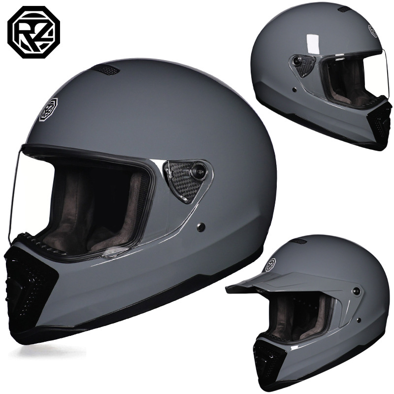 Orz motocicleta casco retro para hombres y mujeres locomotora rally casco de seguridad todoterreno cool 918