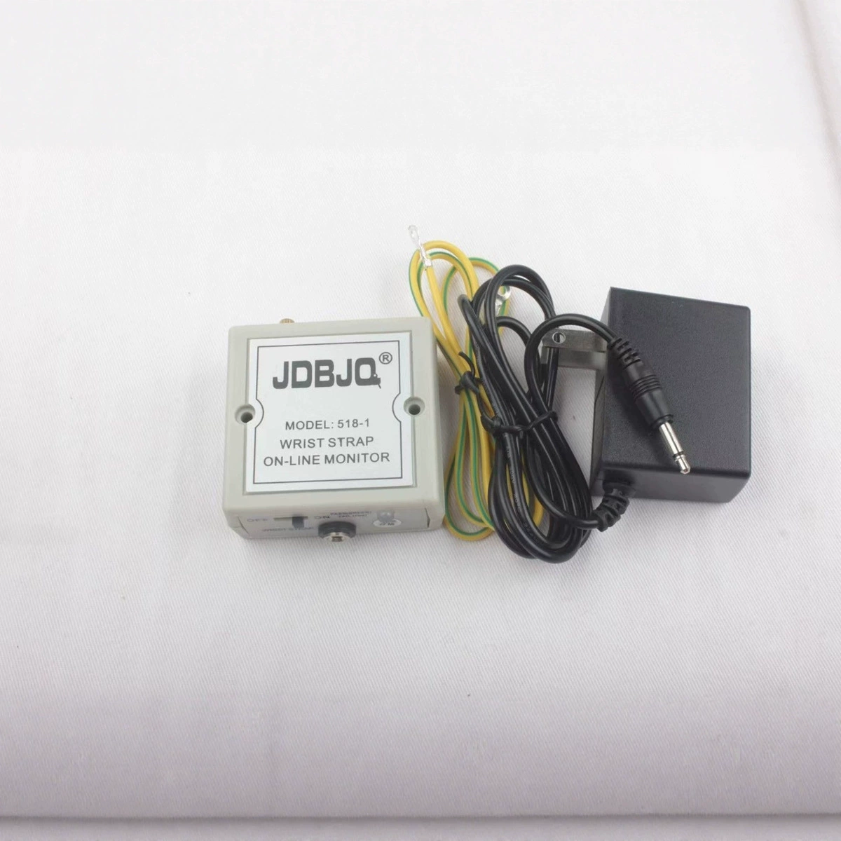 Одностанционный электростатический кольцевой монитор заземления 518-1, антистатический ремешок на запястье, детектор сигнального браслета