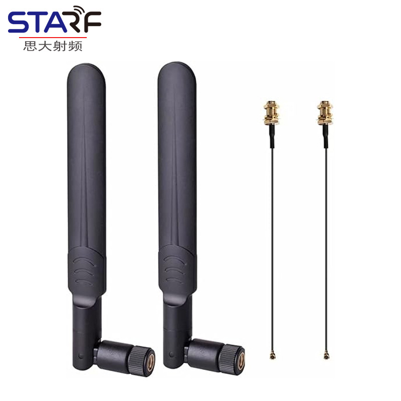 SMA公头 外螺纹天线 2.4G~5.8GHz 双频 适用于迷你 PCIe 卡无线路
