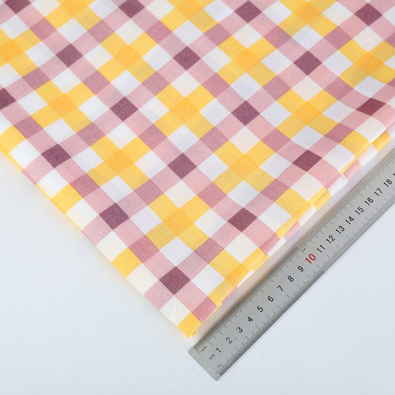 Printed and Dyed Plaid Polyester Fabric ins Style Fashion Women's Clothing Shirt Trousers Skirt Hat Shoes Fabric